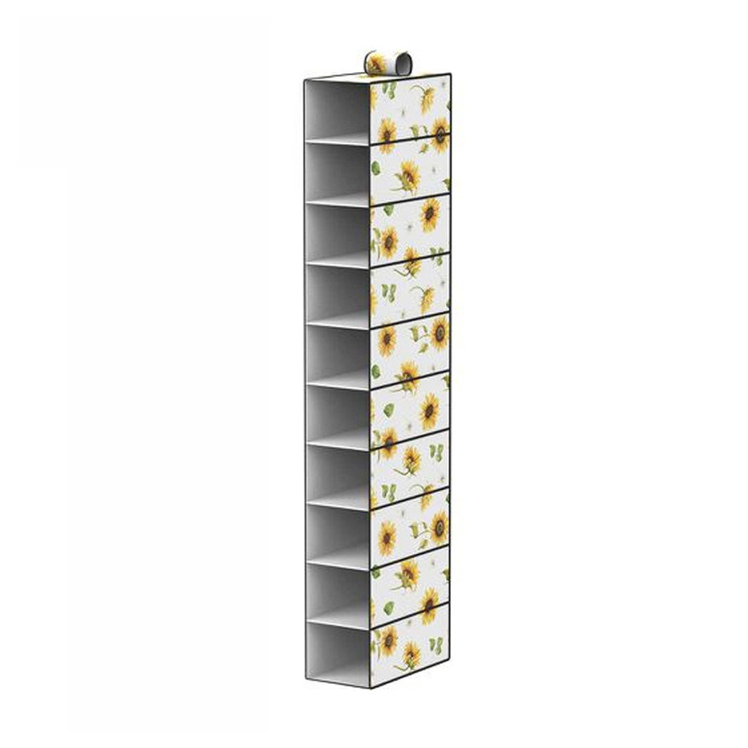 foto del prodotto trade shop organizer armadio 10 ripiani scaffale pensile porta oggetti borse 15x30x120 cm 
