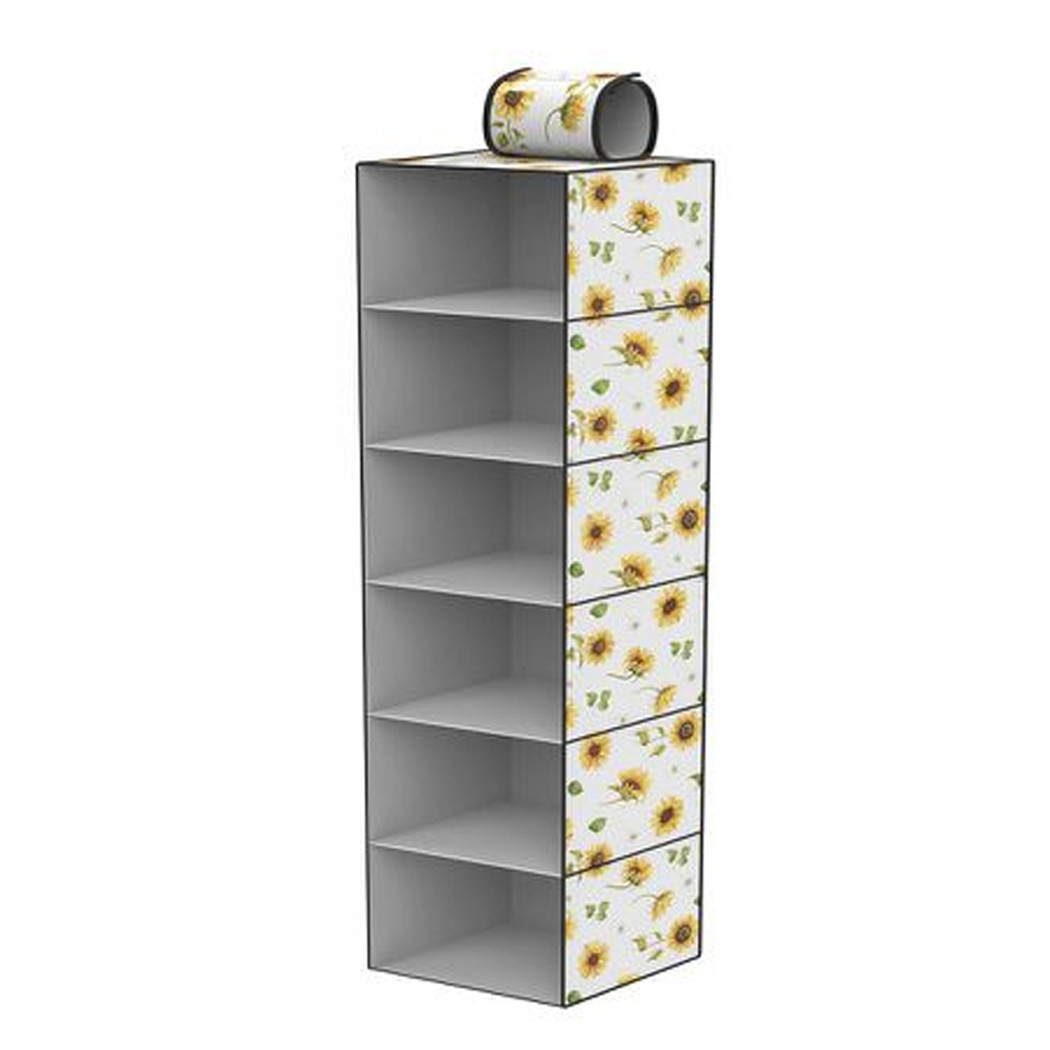 foto del prodotto trade shop organizer armadio 6 ripiani strati pensile porta oggetti scaffale 30x30x60 cm 