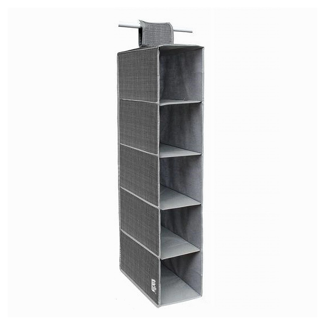 foto del prodotto trade shop organizer armadio portatutto appendibile scarpe borse 5 ripiani 15x30x70cm 69704 