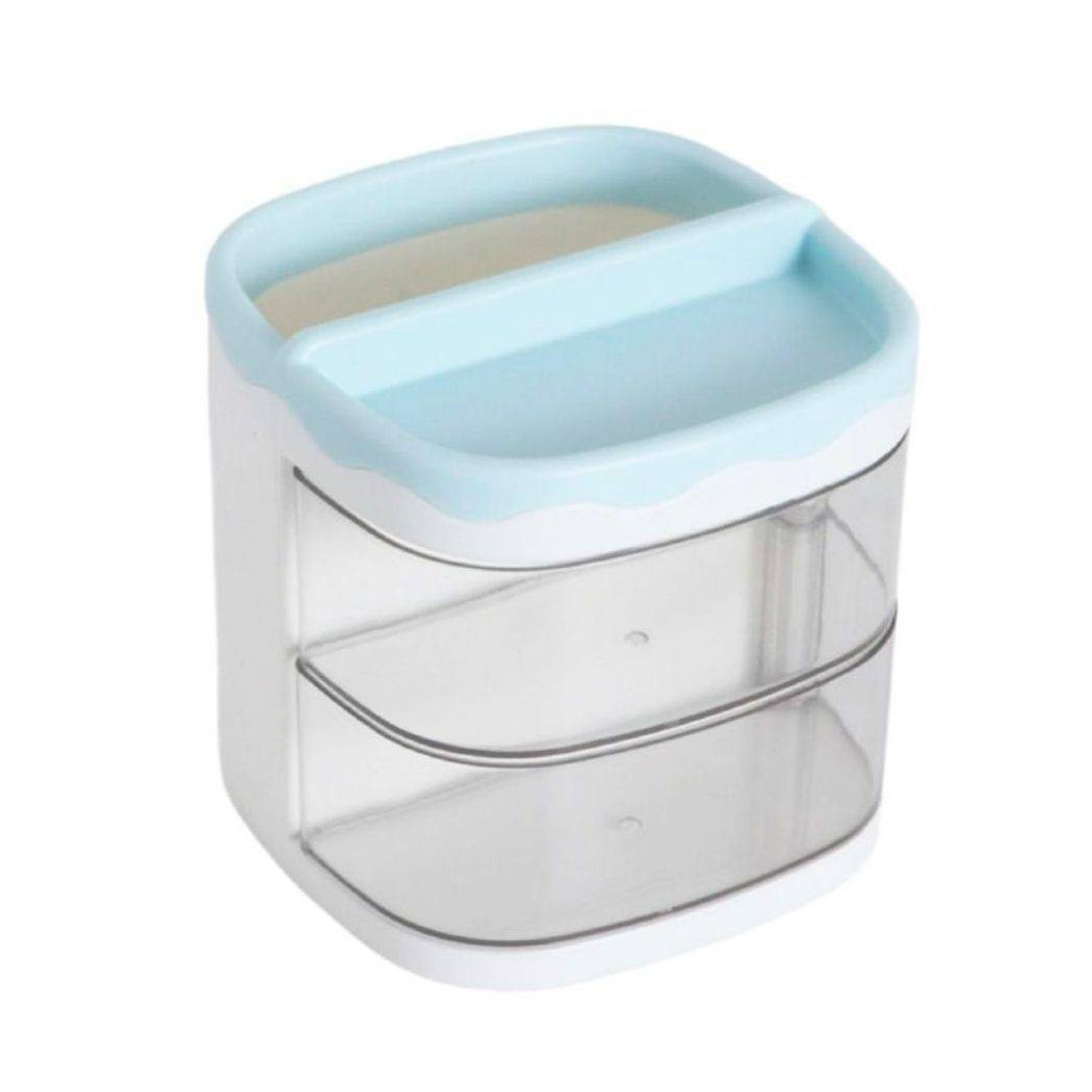 foto del prodotto trade shop organizer azzurro con cassetti organizzatore scrivania penne trucco cancelleria 