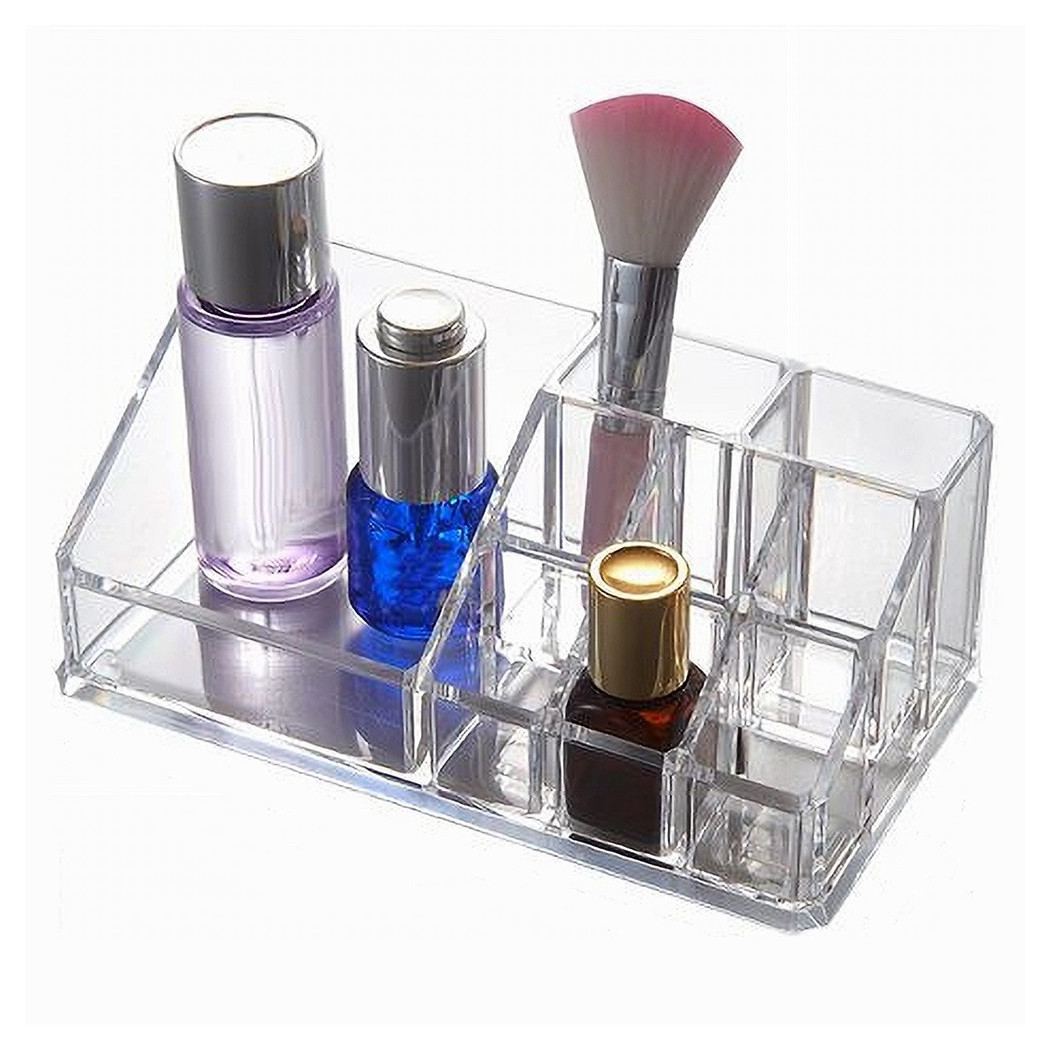 foto del prodotto trade shop organizer box trasparente 9 scomparti posti per trucchi cosmetici make up 10248 