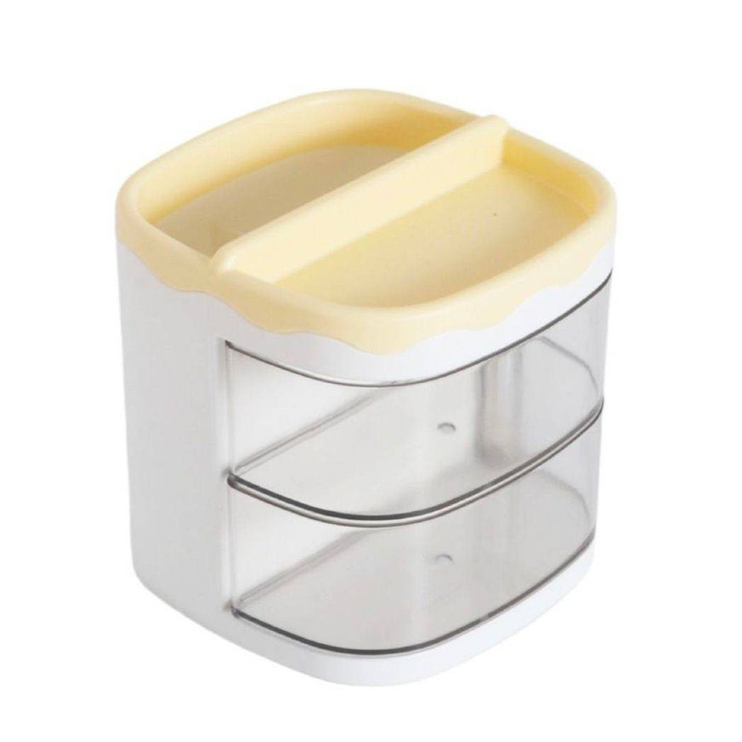 foto del prodotto trade shop organizer giallo con cassetti organizzatore scrivania penne trucco cancelleria 