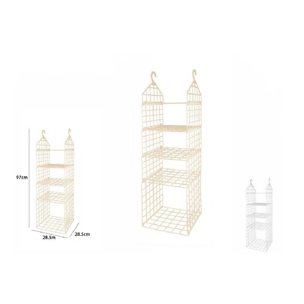 foto del prodotto trade shop organizer per armadi 5 ripiani con ganci grucce salvaspazio 97 x 29 x 29cm 70947 