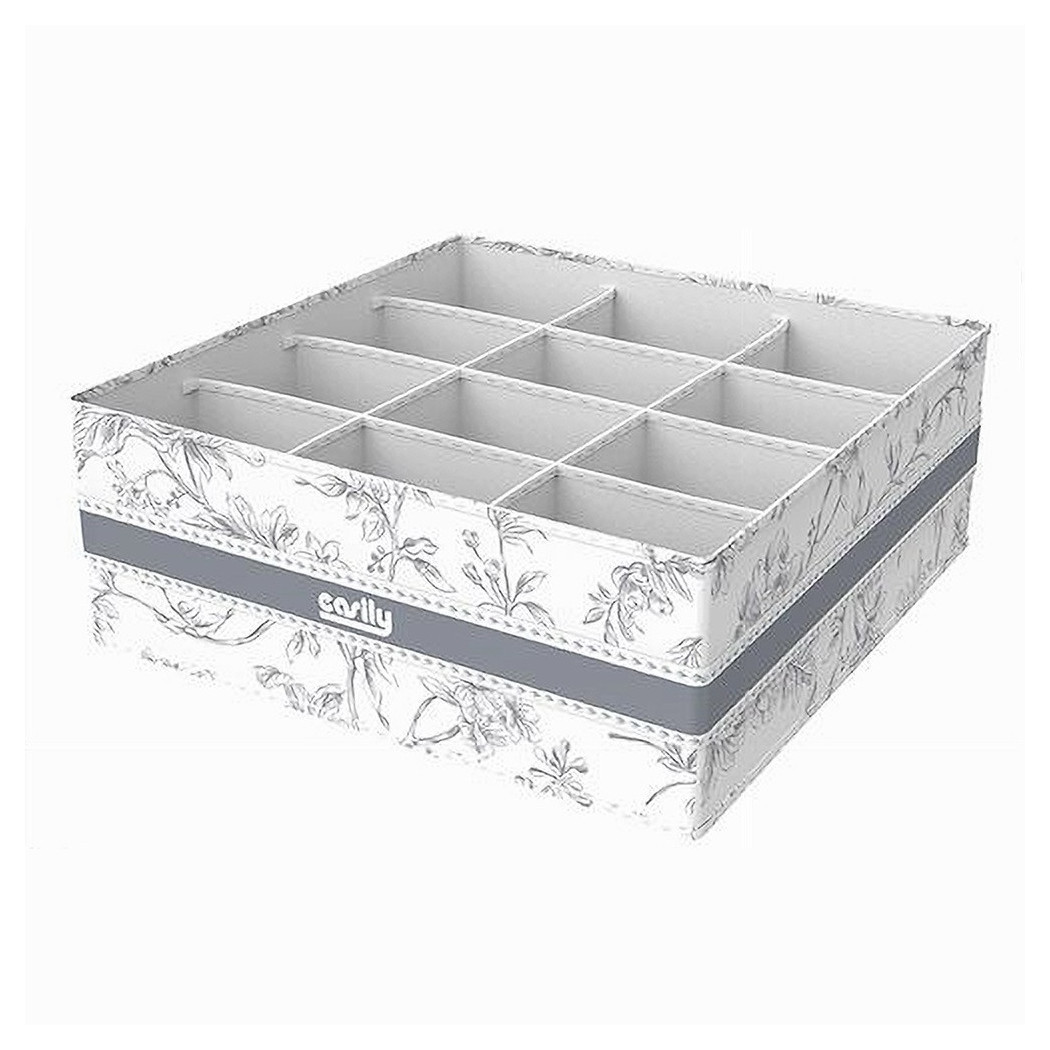 foto del prodotto trade shop organizer per armadio 12 scomparti scatola salvaspazio 32x32x12cm fantasia 87331 