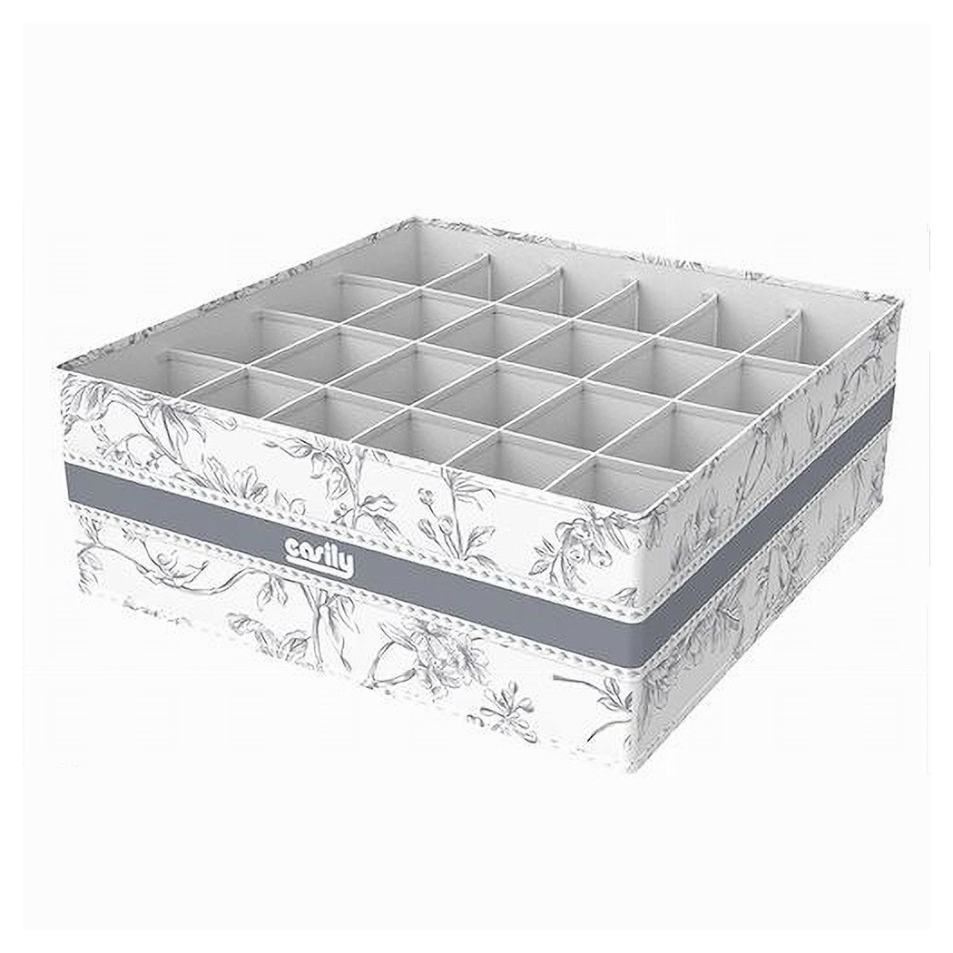 foto del prodotto trade shop organizer per armadio 24 scomparti scatola salvaspazio 32x32x12cm fantasia 87334 
