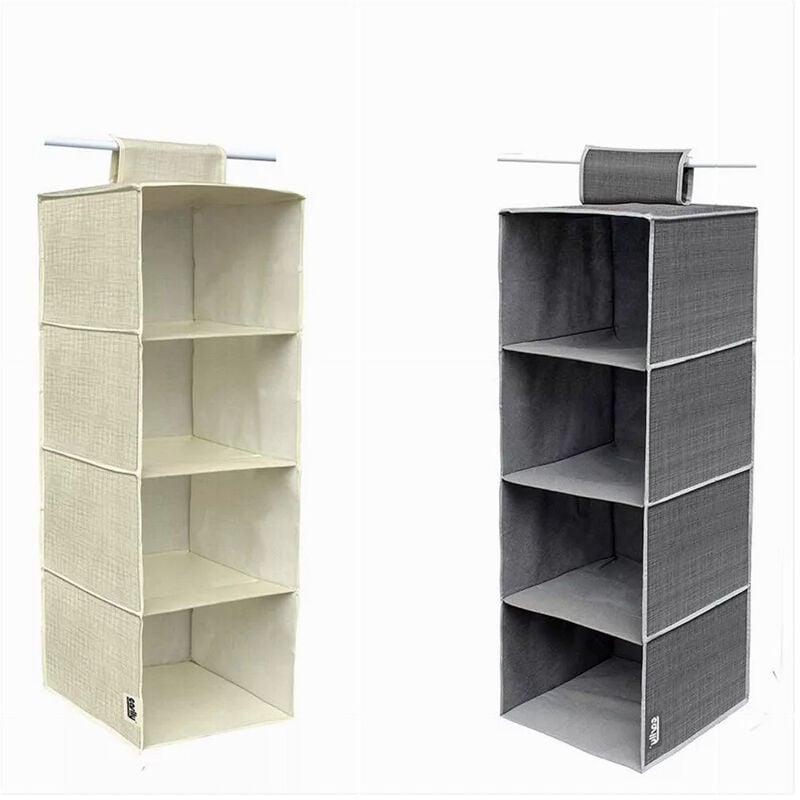 foto del prodotto trade shop organizer per armadio con 4 ripiani porta oggetti salvaspazio 80x30x30 cm 69702 