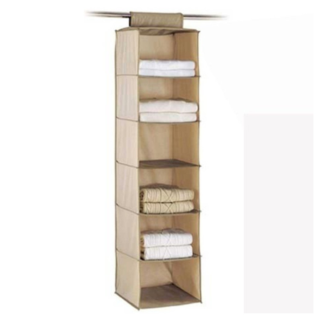 foto del prodotto trade shop organizer per armadio portatutto a 6 ripiani scomparti salvaspazio pieghevole 