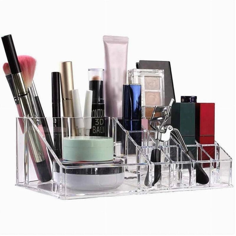 foto del prodotto trade shop organizer portatrucchi trasparente 16 scomparti cosmetici espositore makeup 10250 