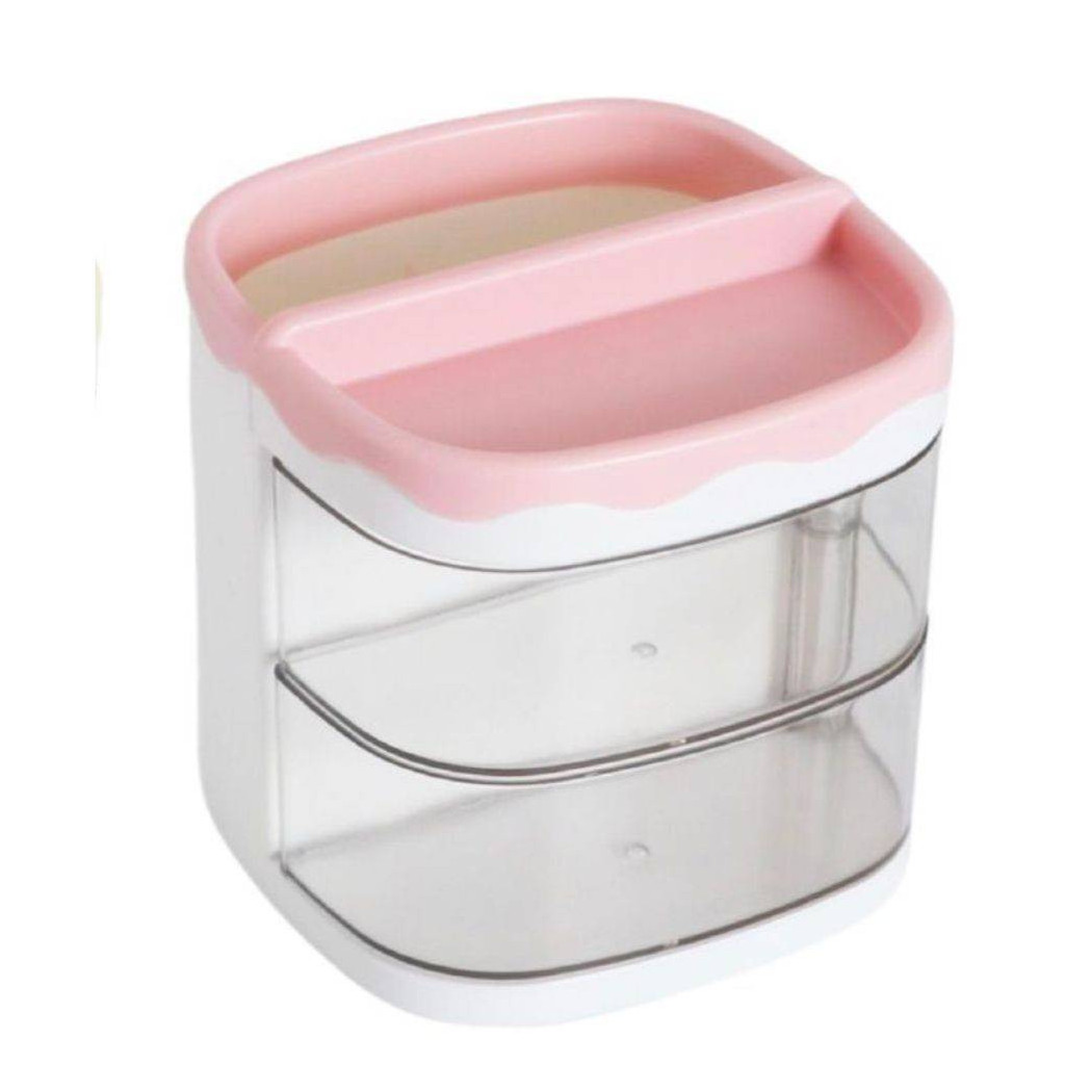foto del prodotto trade shop organizer rosa con cassetti organizzatore scrivania penne trucco cancelleria 