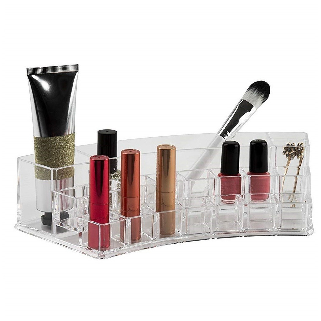 foto del prodotto trade shop organizzatore cosmetici curvo 10247 espositore 19 comparti organizer make up 