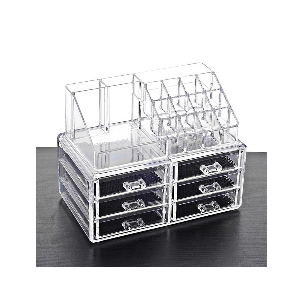 foto del prodotto trade shop organizzatore cosmetici make up 6 cassetti espositore organizer 16 comparti 