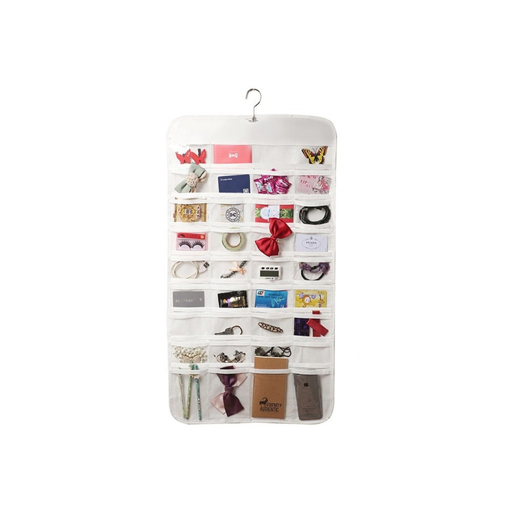 foto del prodotto trade shop organizzatore organizer di gioielli da appendere doppio lato 72 tasche jewellery 