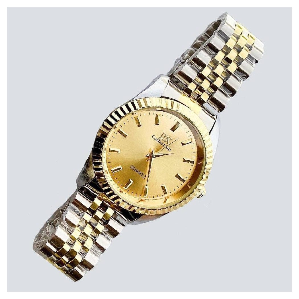 foto del prodotto trade shop orologio da polso ik collection silver dorato analogico quarzo quadrante dorato 
