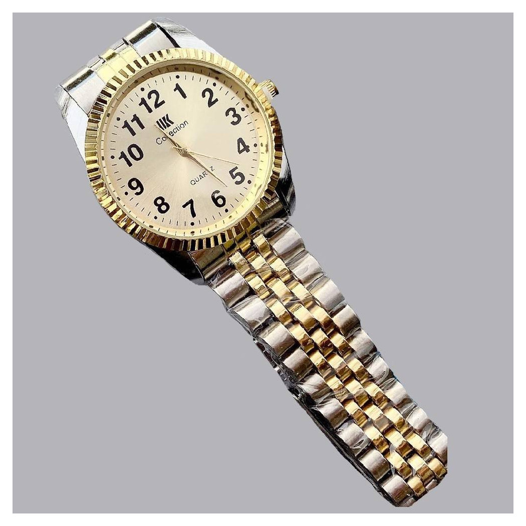 foto del prodotto trade shop orologio da polso ik collection uomo analogico quarzo dorato silver fondo dorato 