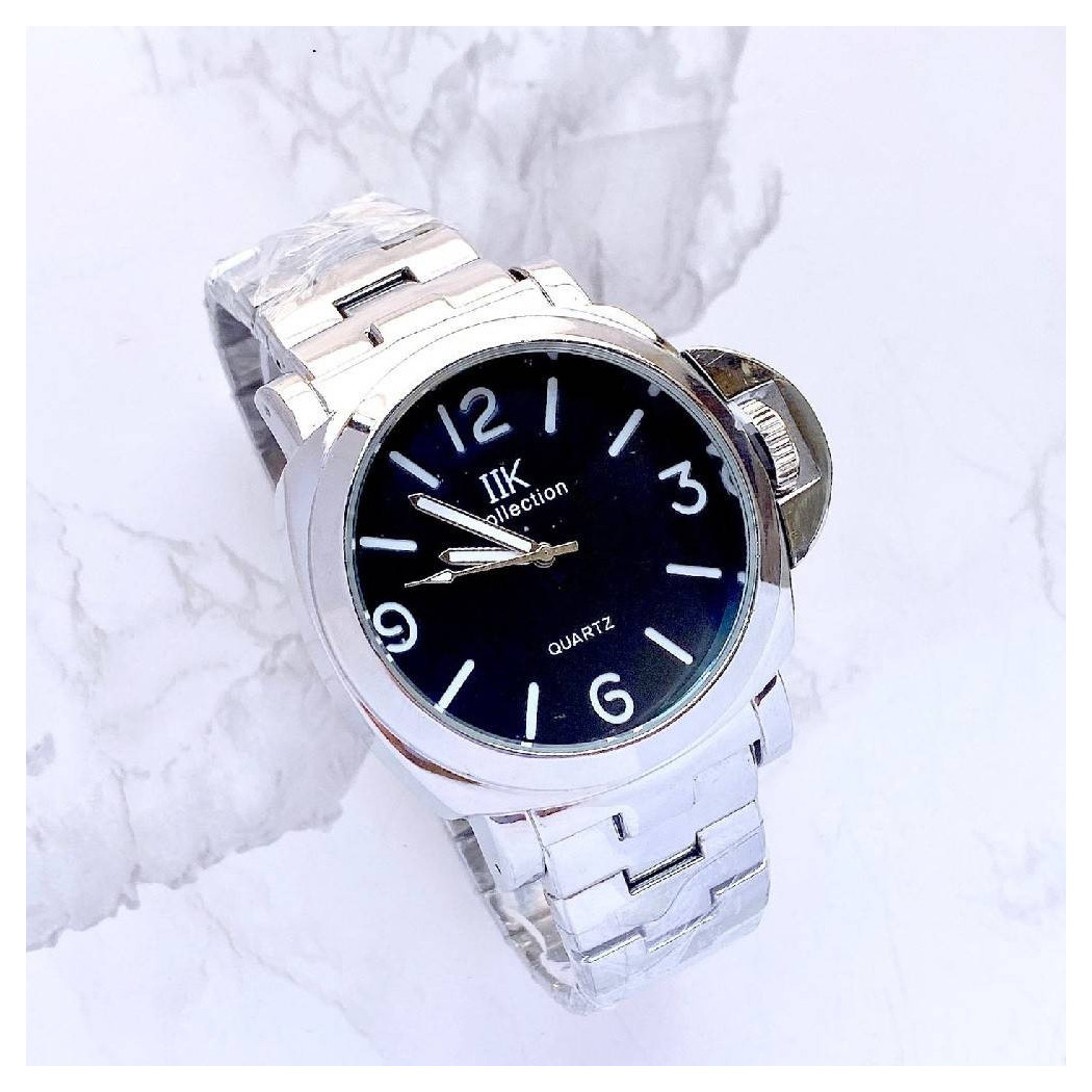 foto del prodotto trade shop orologio da polso ik collection uomo quarzo grande analogico silver fondo nero 
