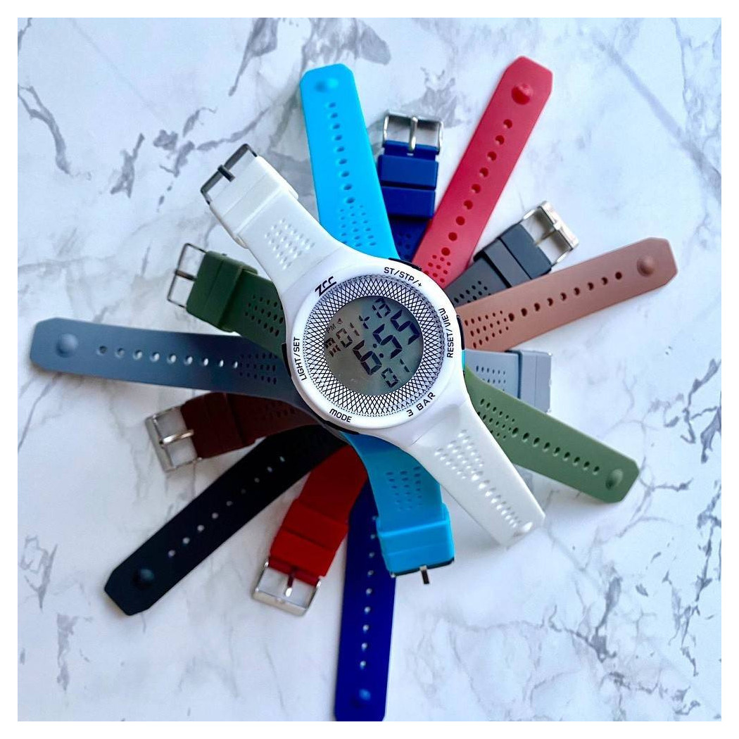 foto del prodotto trade shop orologio da polso zcc sportivo unisex digitale data allarme sveglia subacqueo 