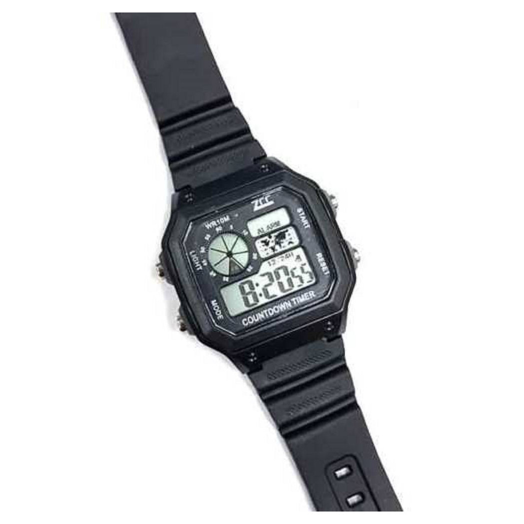 foto del prodotto trade shop orologio da polso zcc unisex digitale crono luce sport classic vintage nero nero 