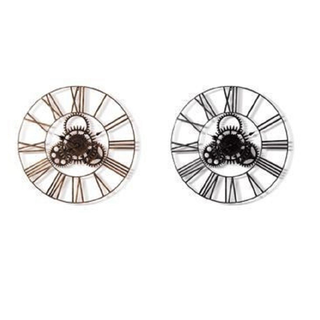 foto del prodotto trade shop orologio parete in ferro 80 cm stile vintage industriale ingranaggi casa 545694 