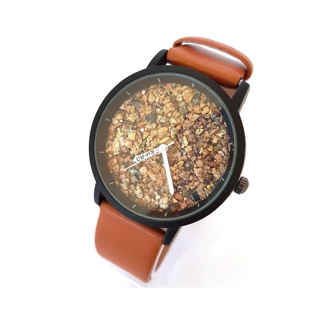 foto del prodotto trade shop orologio polso uomo donna feifan 1701 analogico quarzo casual marrone 