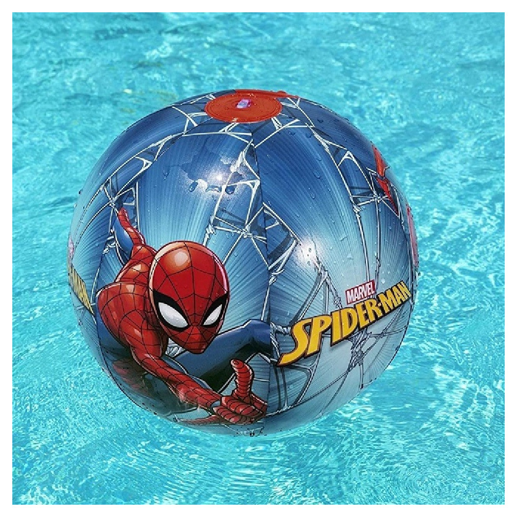 foto del prodotto trade shop pallone gonfiabile spiderman 51 cm multicolore bambino per mare spiaggia 98002 