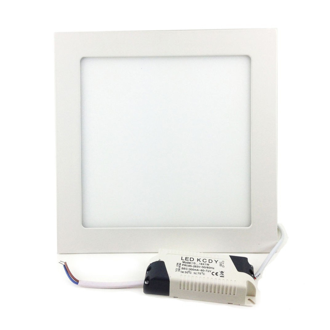 foto del prodotto trade shop pannello a led tondo o quadrato 3 6 12 18 20 25w ad incasso fredda calda neutra bianco freddo 18 watt quadrato 