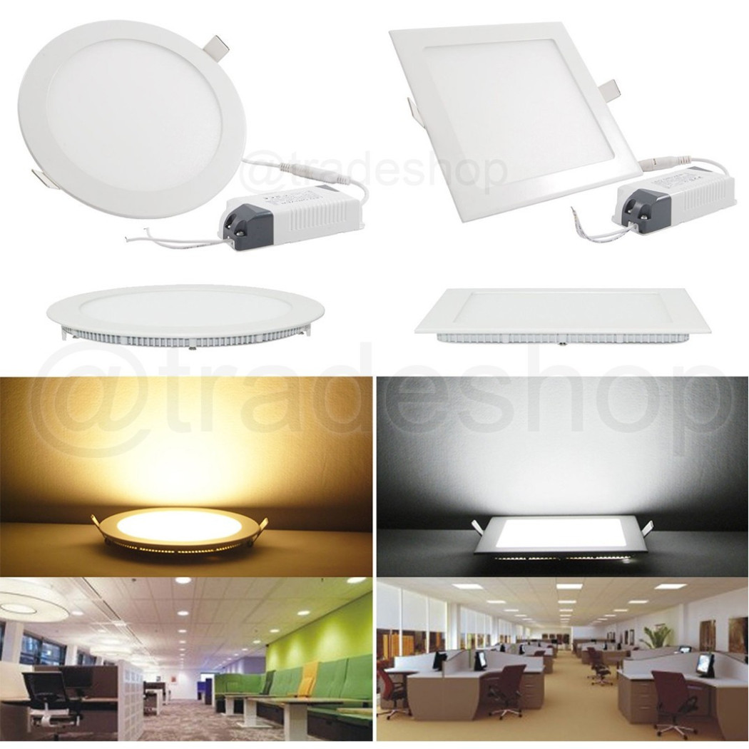 foto del prodotto trade shop pannello a led tondo o quadrato 3 6 12 18 20 25w ad incasso fredda calda neutra bianco freddo 25 watt quadrato 