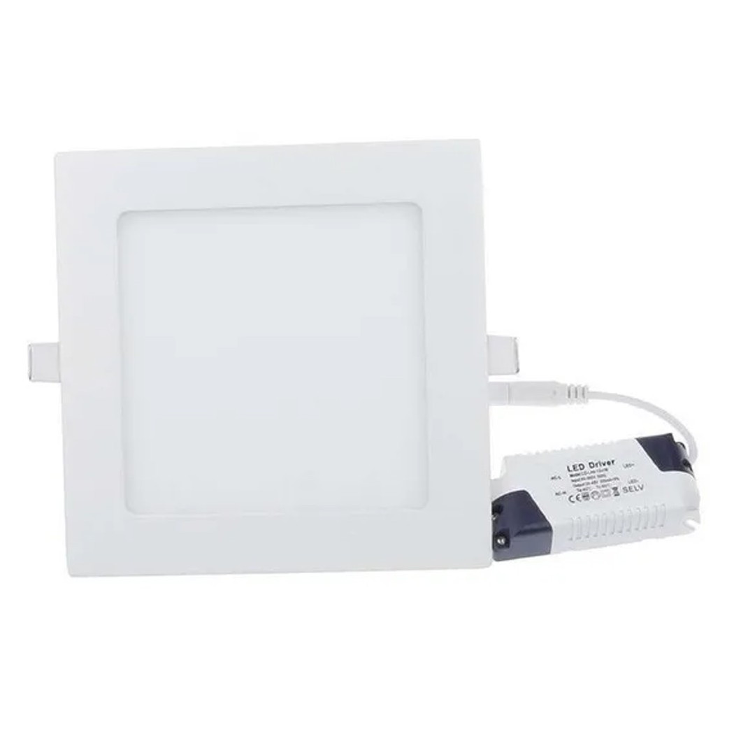 foto del prodotto trade shop pannello a led tondo o quadrato ad da incasso luce fredda calda neutra wisdom bianco caldo 3 watt quadrato 