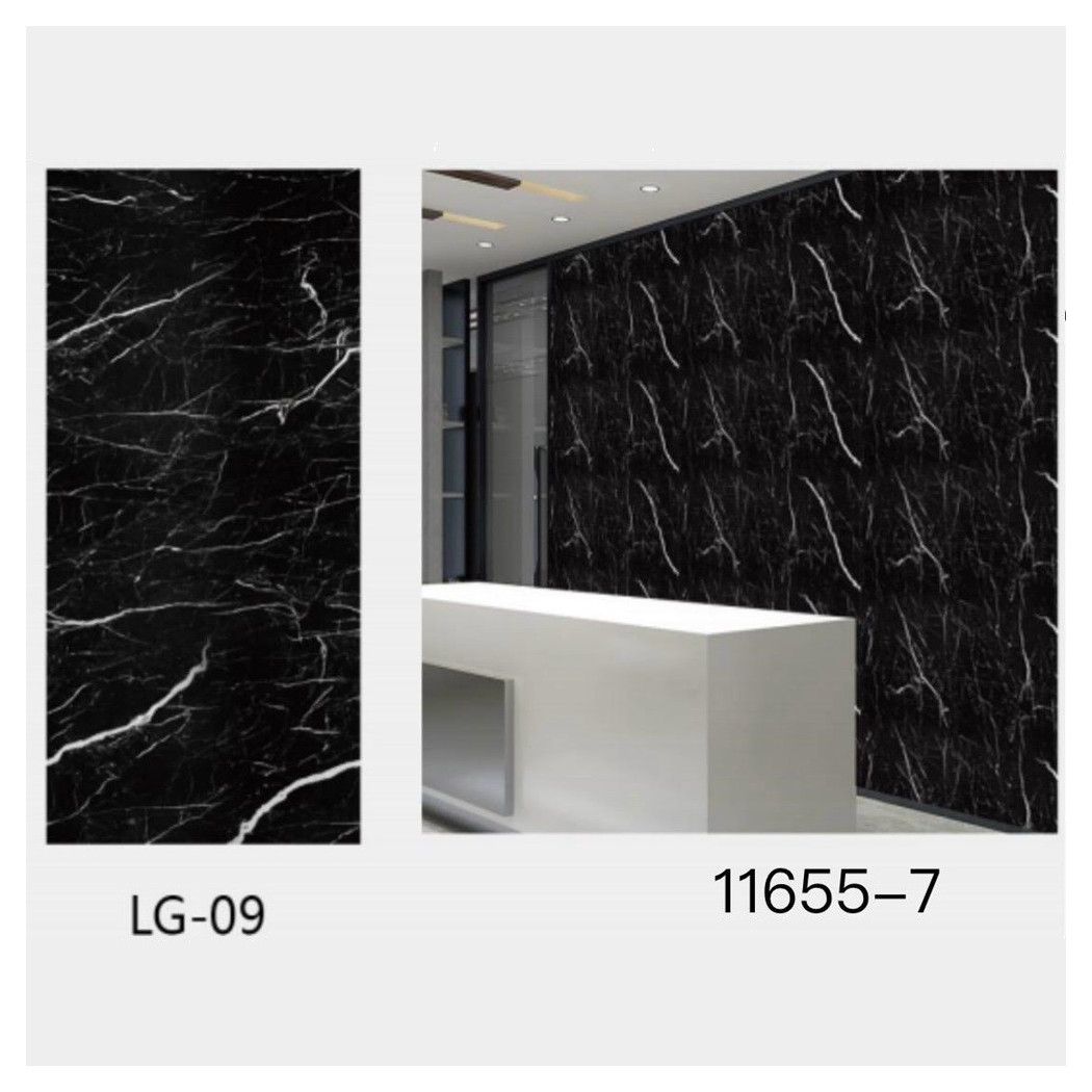 foto del prodotto trade shop pannello adesivo effetto marmo nero argento pareti paraschizzi 300 x 60cm stanza 