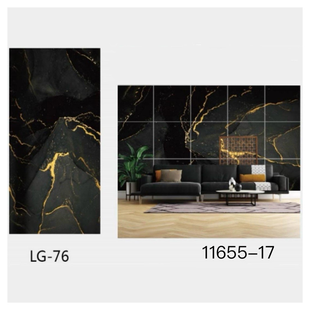 foto del prodotto trade shop pannello adesivo effetto marmo nero venato oro pareti paraschizzi 300x60cm stanza 