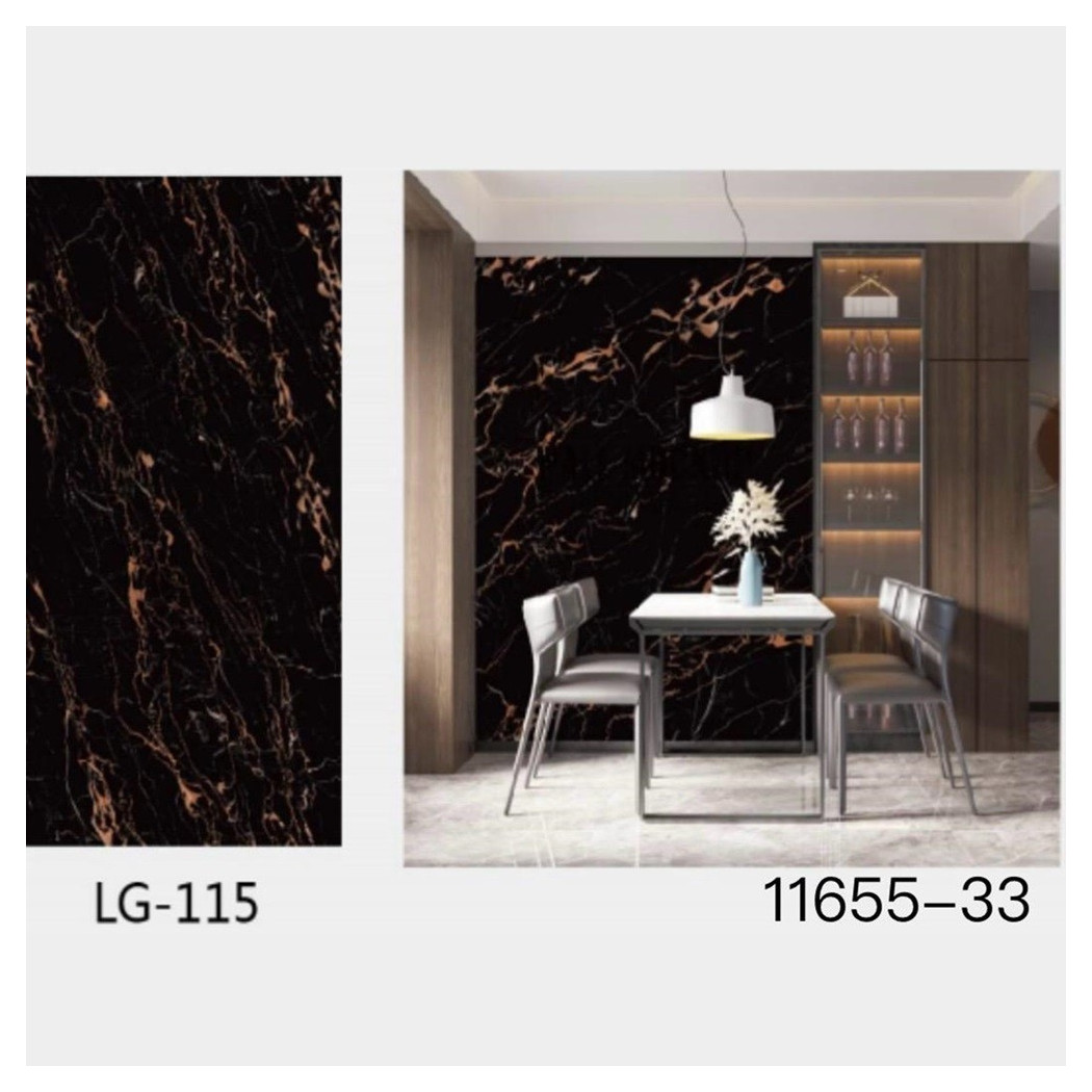 foto del prodotto trade shop pannello adesivo effetto marmo nero venature pareti paraschizzi 300x60 cm stanza 
