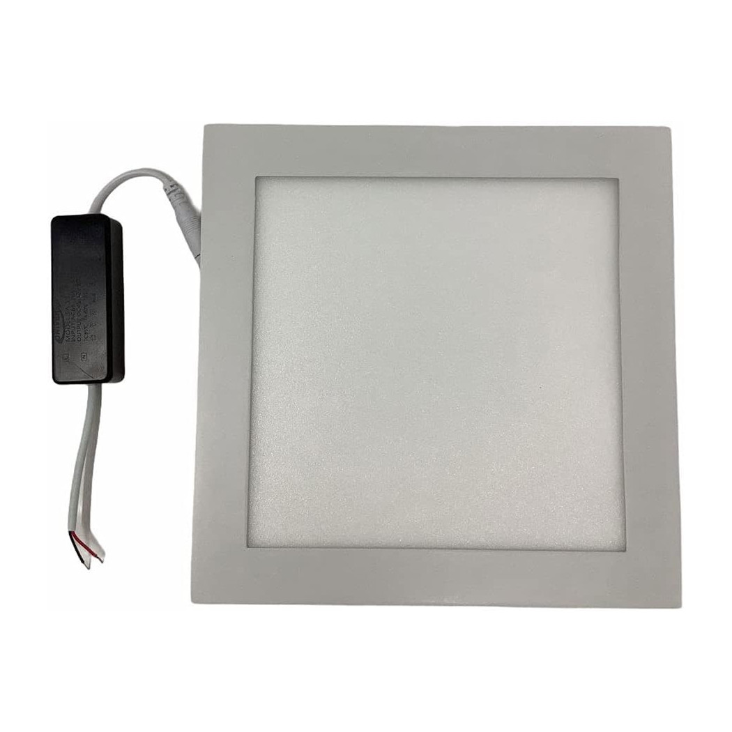 foto del prodotto trade shop pannello faretto led 18w ad incasso slim luce bianca calda neutra tondo quadrato bianco naturale quadrato 