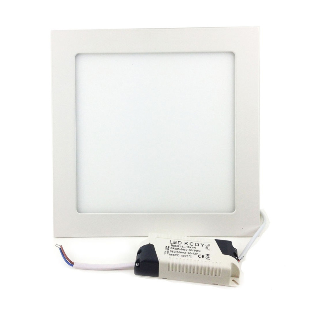 foto del prodotto trade shop pannello faretto tondo o quadrato a led da 6 a 25 w ad incasso luce freddo caldo bianco caldo 12 watt quadrato 