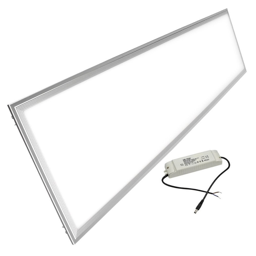 foto del prodotto trade shop pannello led 120x30 40w rettangolare plafoniera led 120x30cm luce bianca e calda bianco naturale 