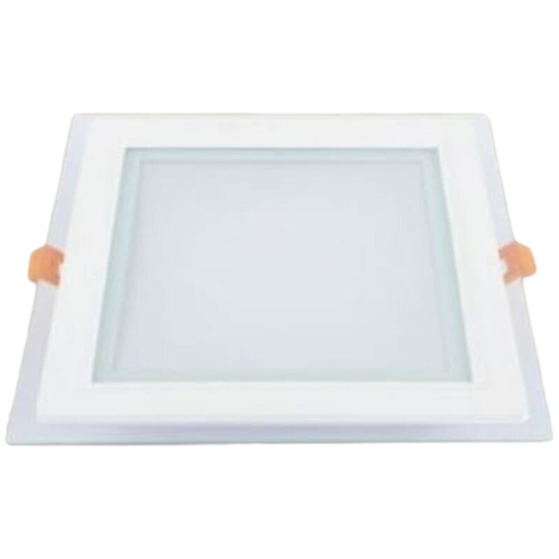 foto del prodotto trade shop pannello led incasso luce 3000k 6500k 18w quadrato am cs 18 con bordo traparente 00694 