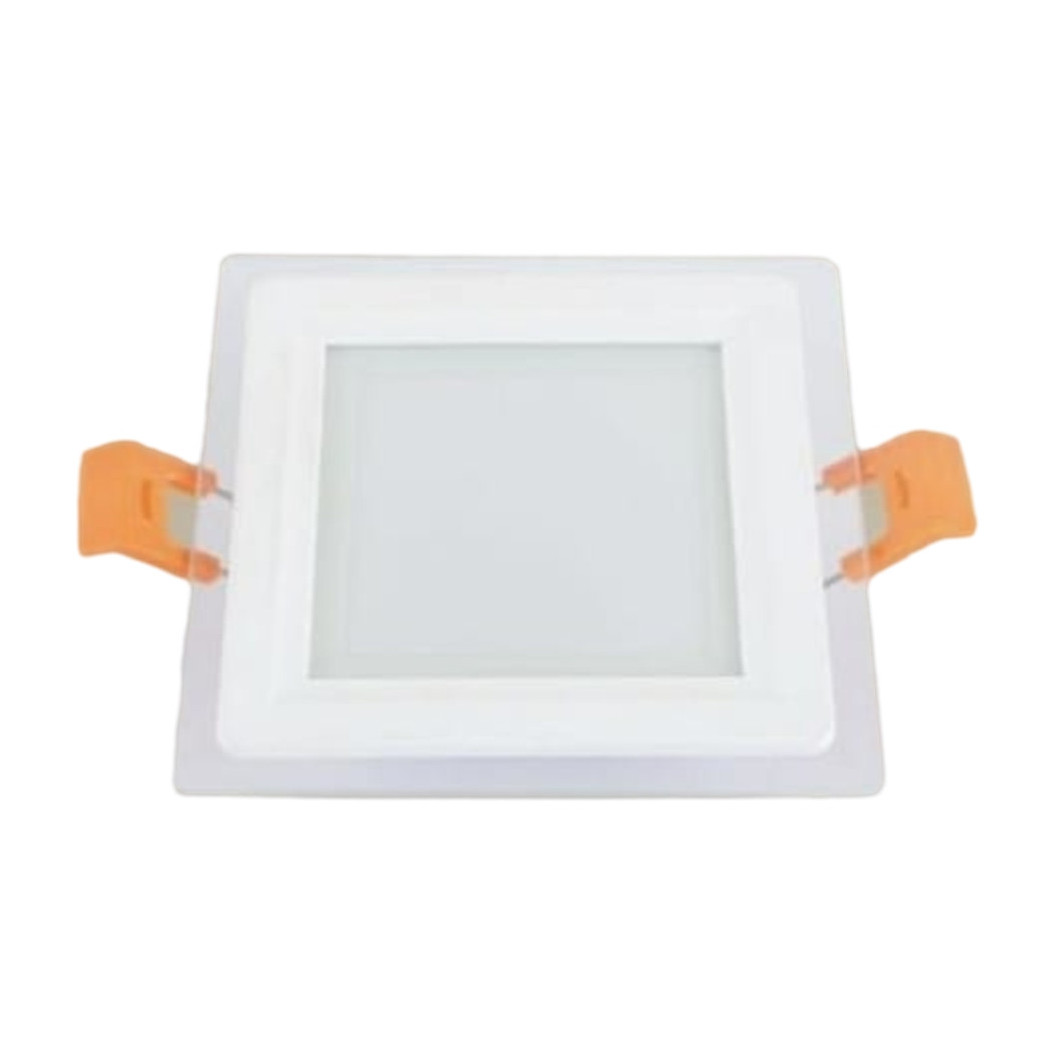 foto del prodotto trade shop pannello led incasso luce 3000k 6500k 6w quadrato am cs 6 con bordo traparente 00663 