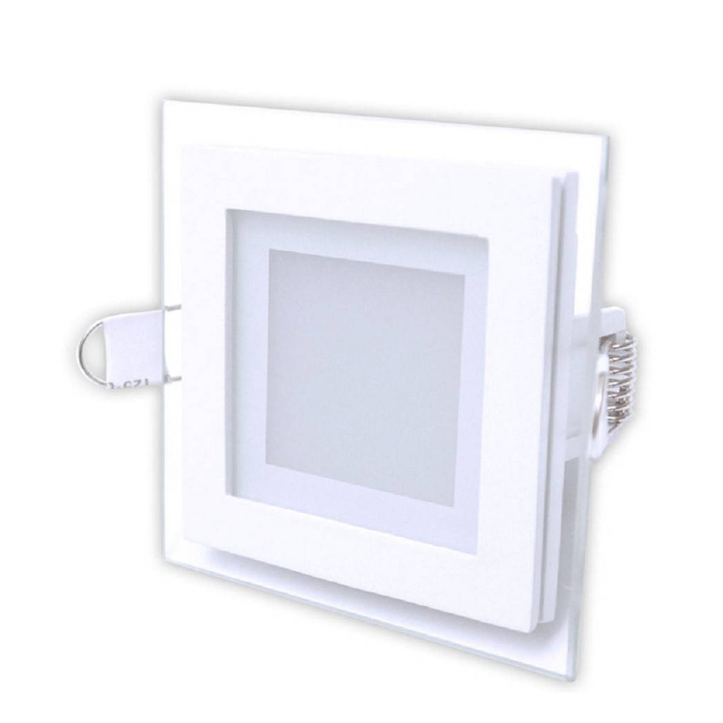 foto del prodotto trade shop pannello led slim incasso bordo in vetro 6 w cct 3 colorazioni di luce p 75e q3c 