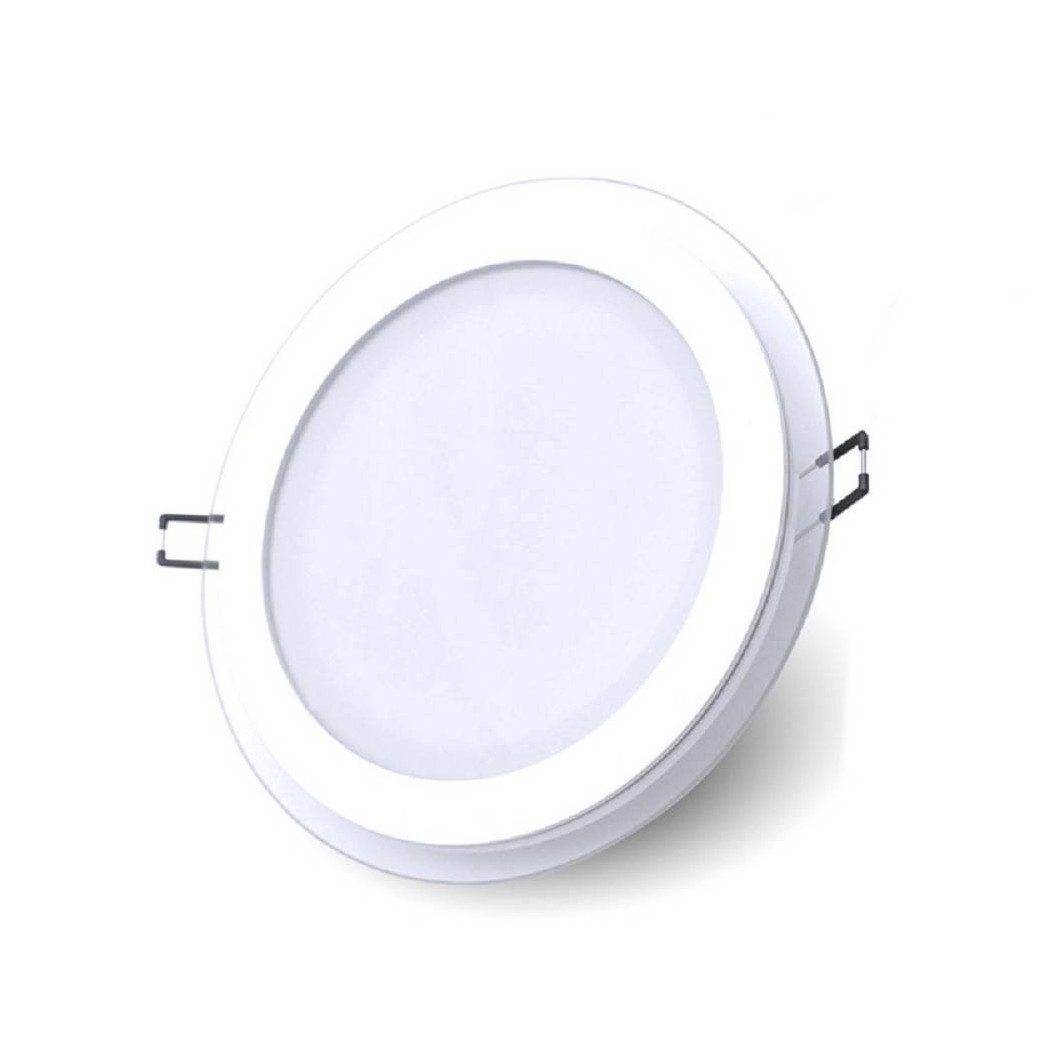 foto del prodotto trade shop pannello led slim incasso bordo in vetro 6w cct tre colorazioni di luce p75e t3c 