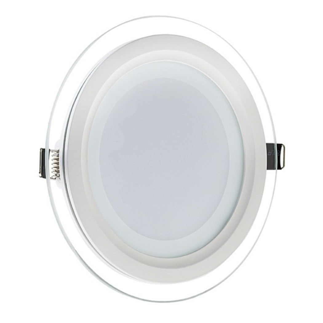 foto del prodotto trade shop pannello led slim tondo incasso cornice vetro 24w cct 4000k 3000k 6500k p205e t3c 