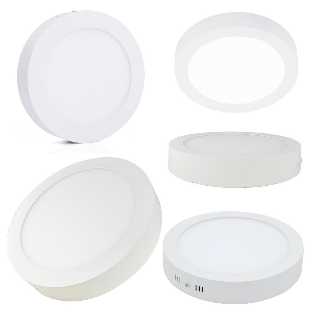foto del prodotto trade shop pannello plafoniera faretto faro tondo a led 6 12 18 24 watt freddo caldo bianco freddo 6 watt tondo 
