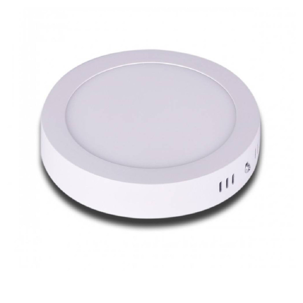 foto del prodotto trade shop pannello plafoniera led 12w tondo pvc luce bianco caldo freddo naturale p170b bianco caldo 