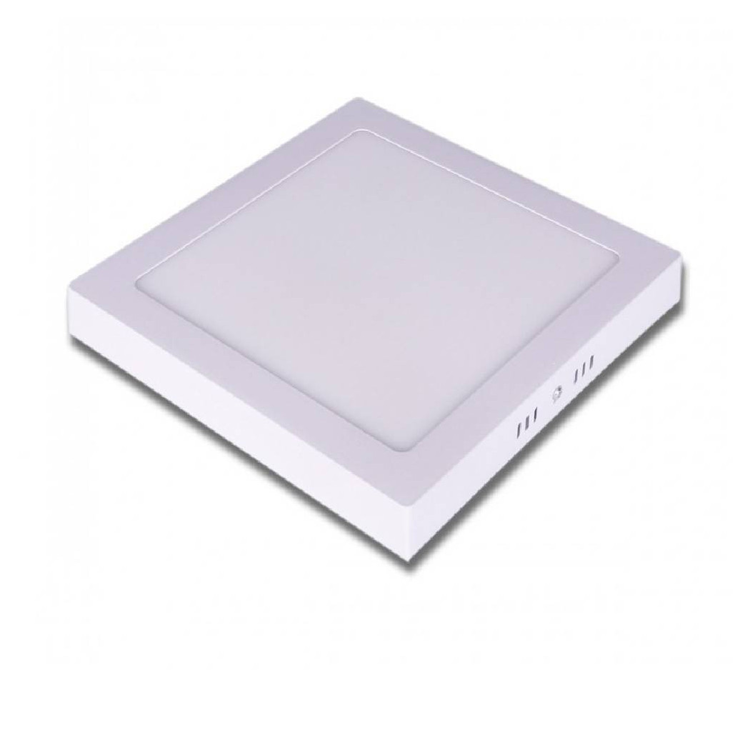 foto del prodotto trade shop pannello plafoniera led 18 w quadrato luce bianco caldo freddo naturale p2 bianco freddo 