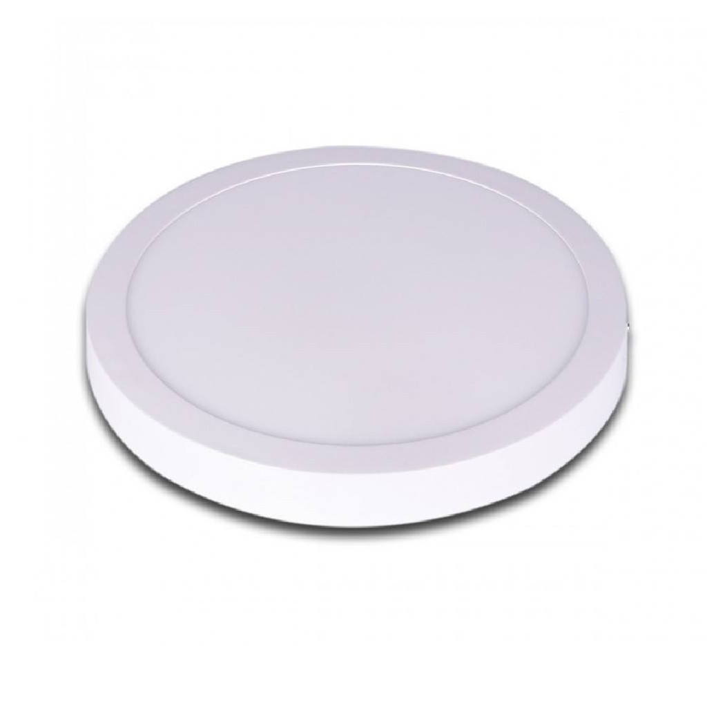 foto del prodotto trade shop pannello plafoniera led 18w tondo pvc luce bianco caldo freddo naturale p22 bianco caldo 