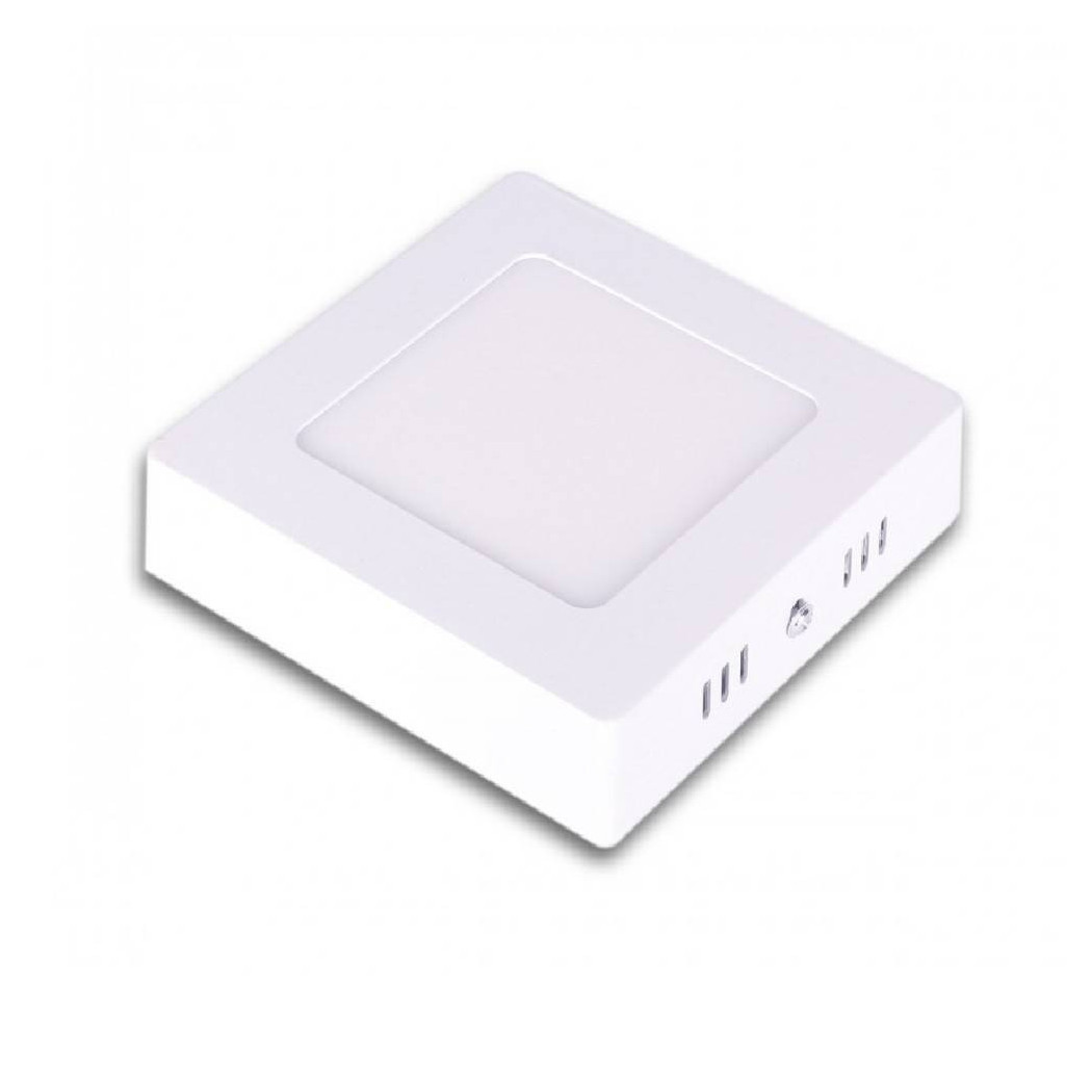 foto del prodotto trade shop pannello plafoniera led 6w quadrato pvc luce bianco caldo freddo naturale p120 bianco freddo 