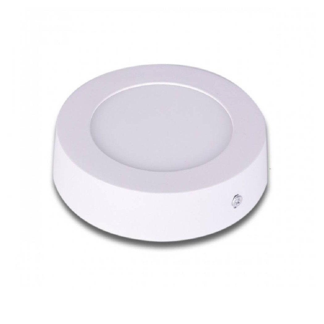 foto del prodotto trade shop pannello plafoniera led 6w tondo pvc luce bianco caldo freddo naturale p120b t bianco caldo 