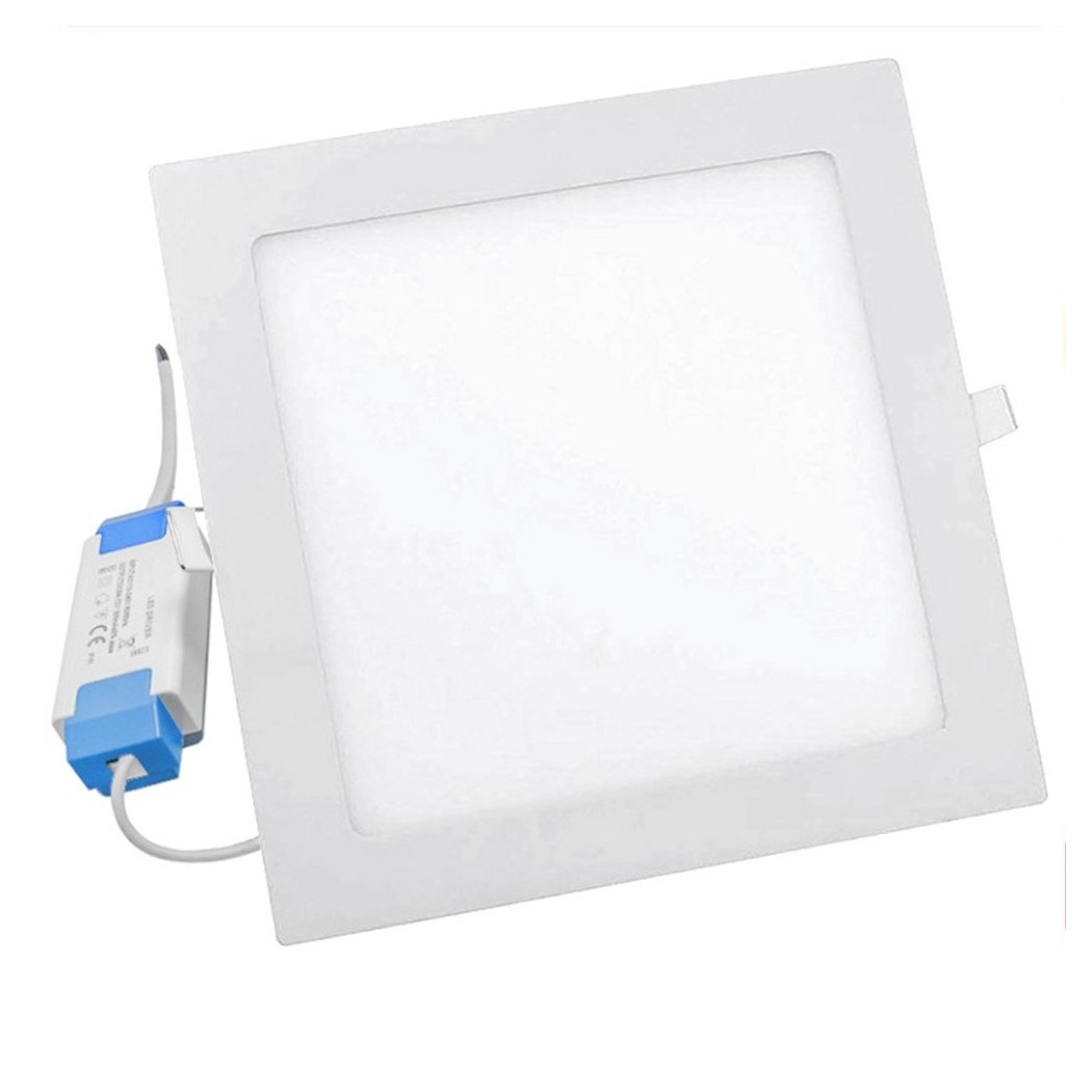 foto del prodotto trade shop pannello smd led quadrato incasso 12w con driver cct 4000k 3000k 6500k p155a q3c 