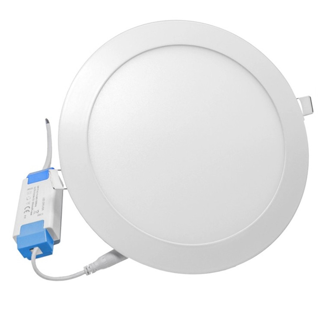 foto del prodotto trade shop pannello smd led tondo da incasso 24w con driver cct 4000k 3000k 6500k p285a t3c 