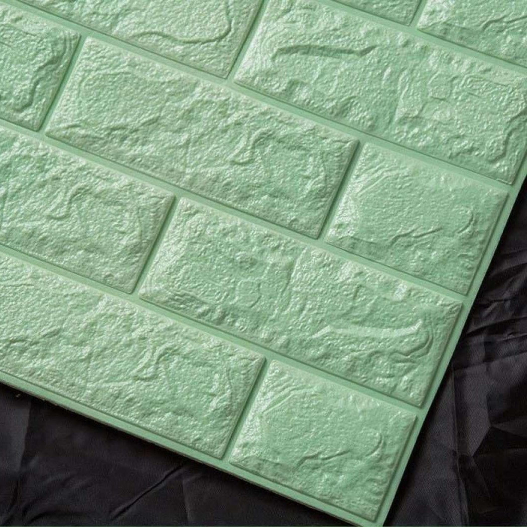 foto del prodotto trade shop pannello spugna 3d mattoni turchese adesivo pareti sfondo casa muri 30x60cm 