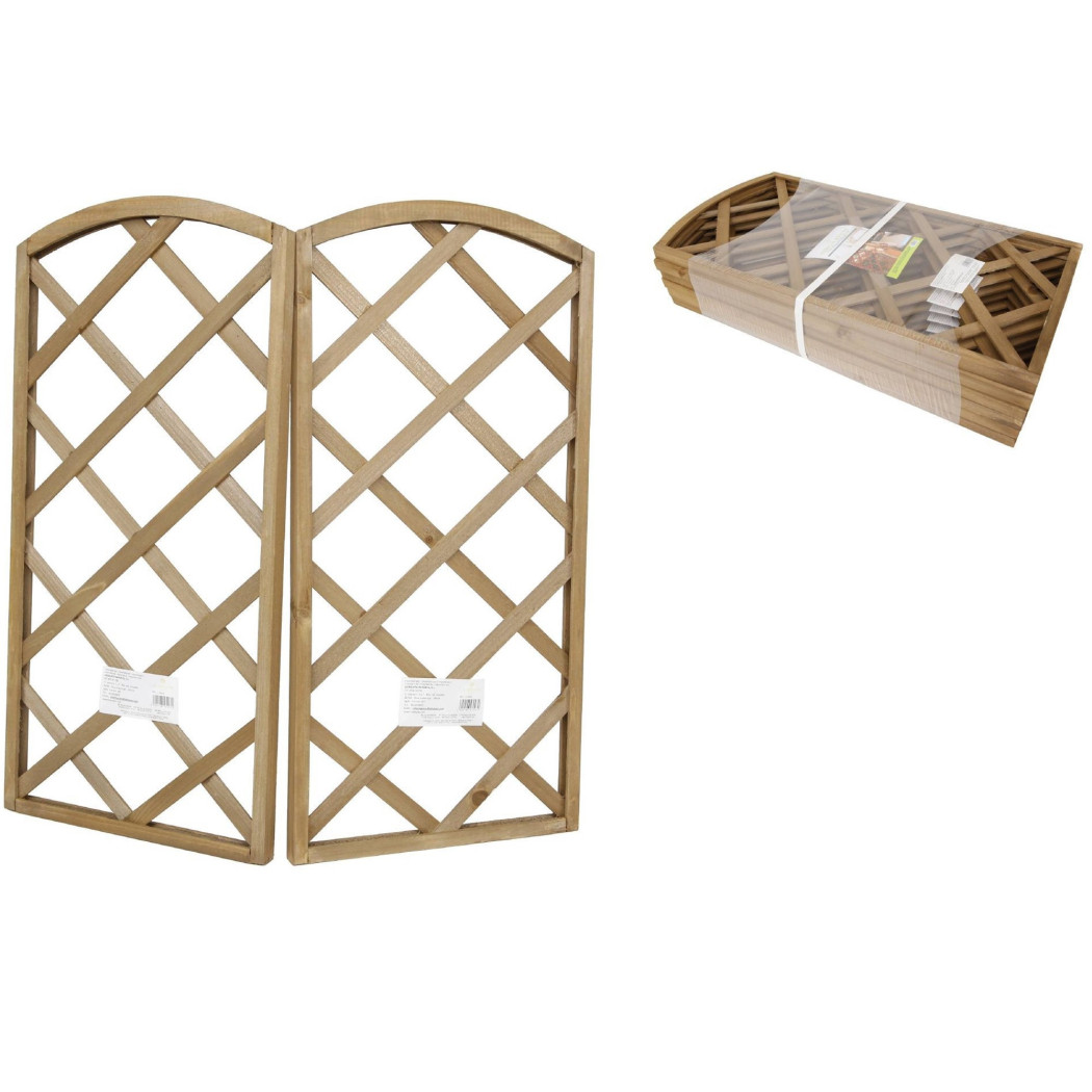 foto del prodotto trade shop pannello traliccio recinzione in legno naturale 60 x 30 cm rampicanti giardino 