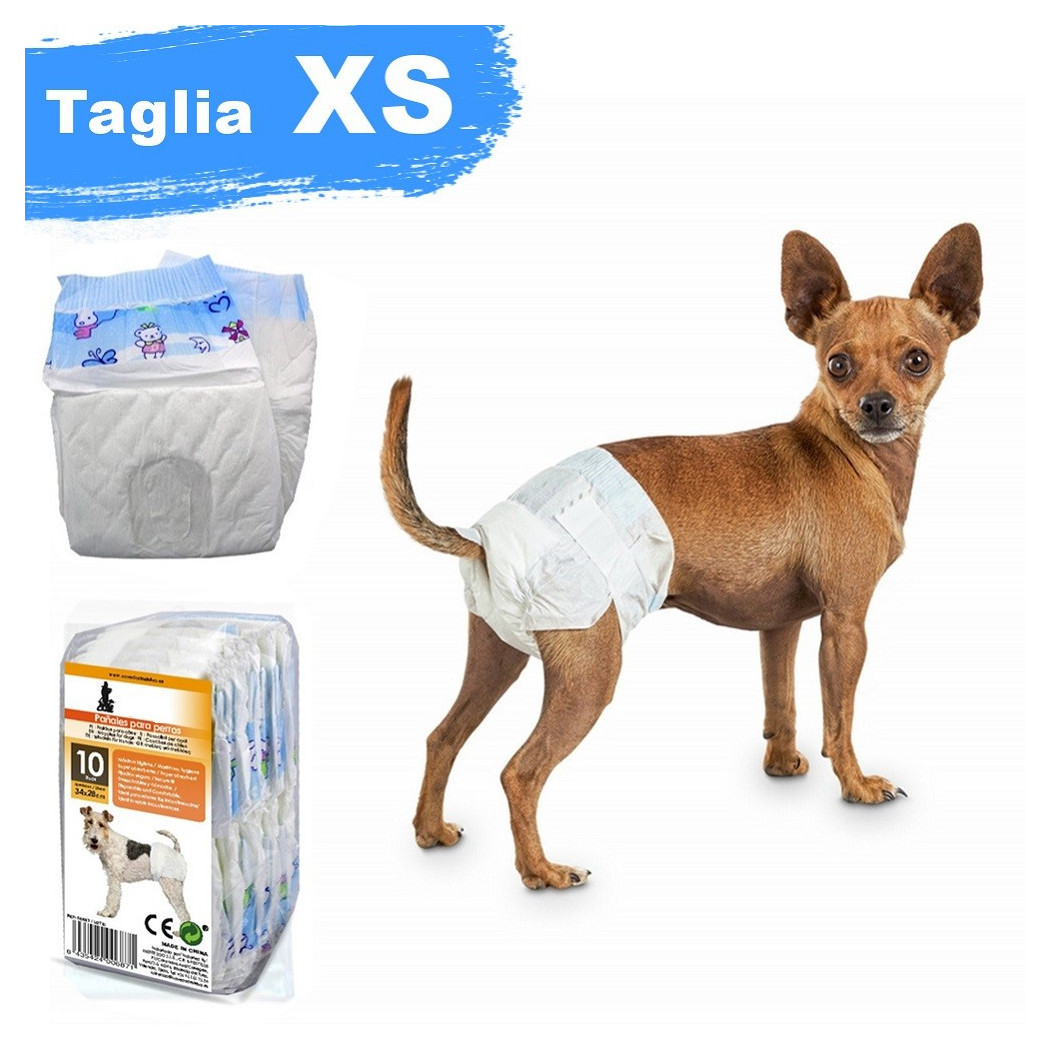 foto del prodotto trade shop pannolini assorbenti per cani xs taglia piccola pannolino traversina assorbente 