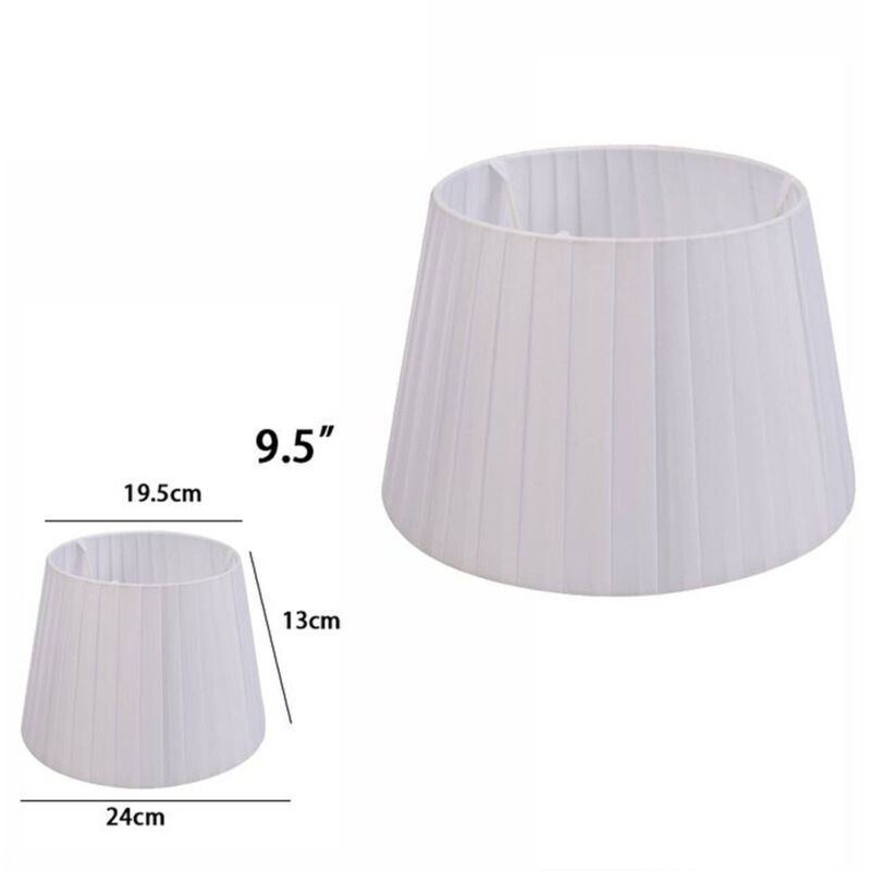 foto del prodotto trade shop paralume conico cilindro moderno ricambio per lampada e applique in tessuto tnt grigio chiaro 9,5 quot 